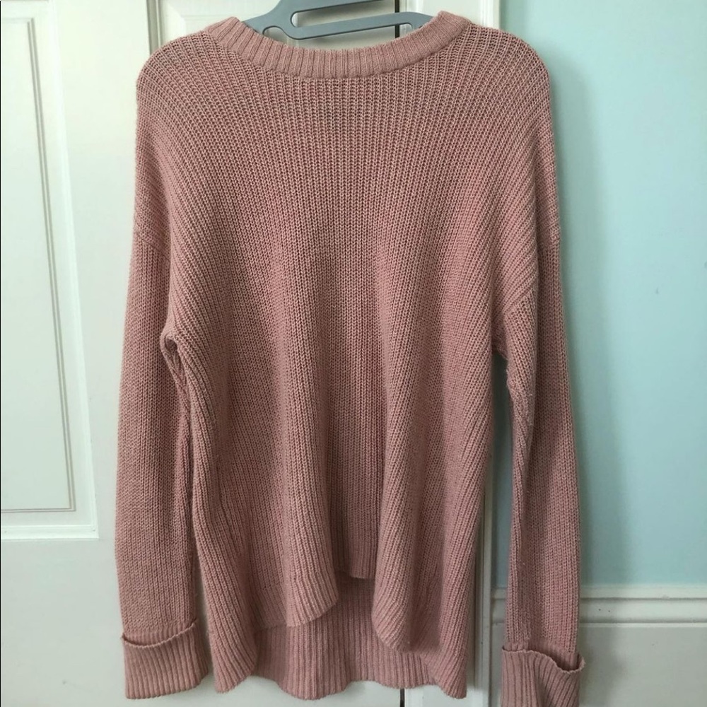 powder pink sweater